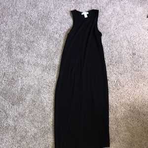 bodycon black long dress